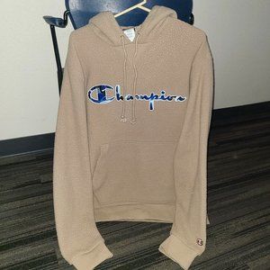 Used Champion Sherpa Beige/Blue Hoodie Men's Size L
